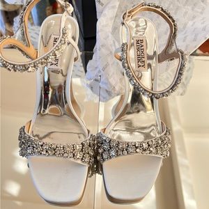 Badgley Mischka
Galia Metallic Crystal Stiletto Sandals